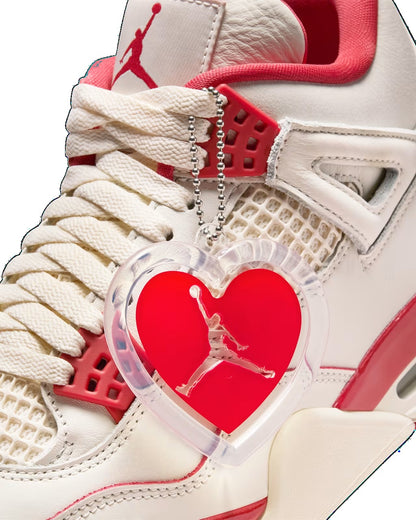AIR JORDAN 4 RETRO "PALE IVORY AND TOUGH RED"
