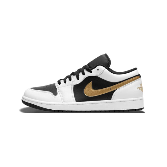 JORDAN 1 LOW WHITE METALLIC GOLDEN