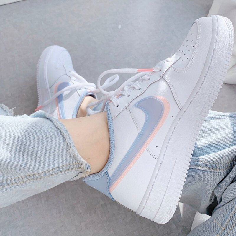 Nike air force 1 "Swoosh Blue Pink"