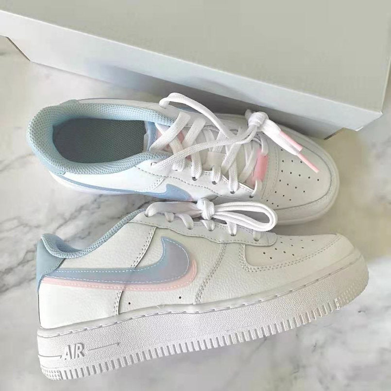 Nike air force 1 "Swoosh Blue Pink"