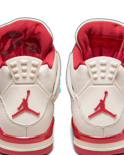 AIR JORDAN 4 RETRO "PALE IVORY AND TOUGH RED"